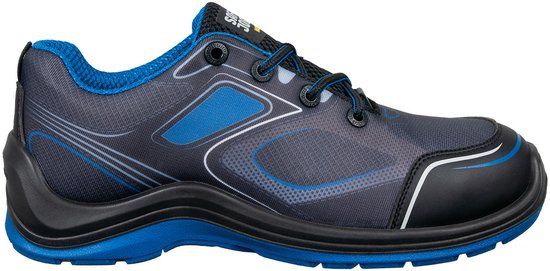 Safety Jogger Flow S1P Sneaker Slipvast SRC – ESD, Zwart/Blauw – Maat 41