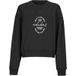 Adidas Signature Graphic Print Fleece Loose Sweatshirt Zwart S Vrouw
