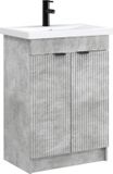 vidaXL Badkamermeubel Set Betongrijs 56 x 37,5 x 81 cm Bewerkt hout
