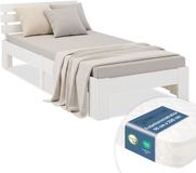 Homestyle4u Eenpersoonsbed - 90x200 cm - Wit