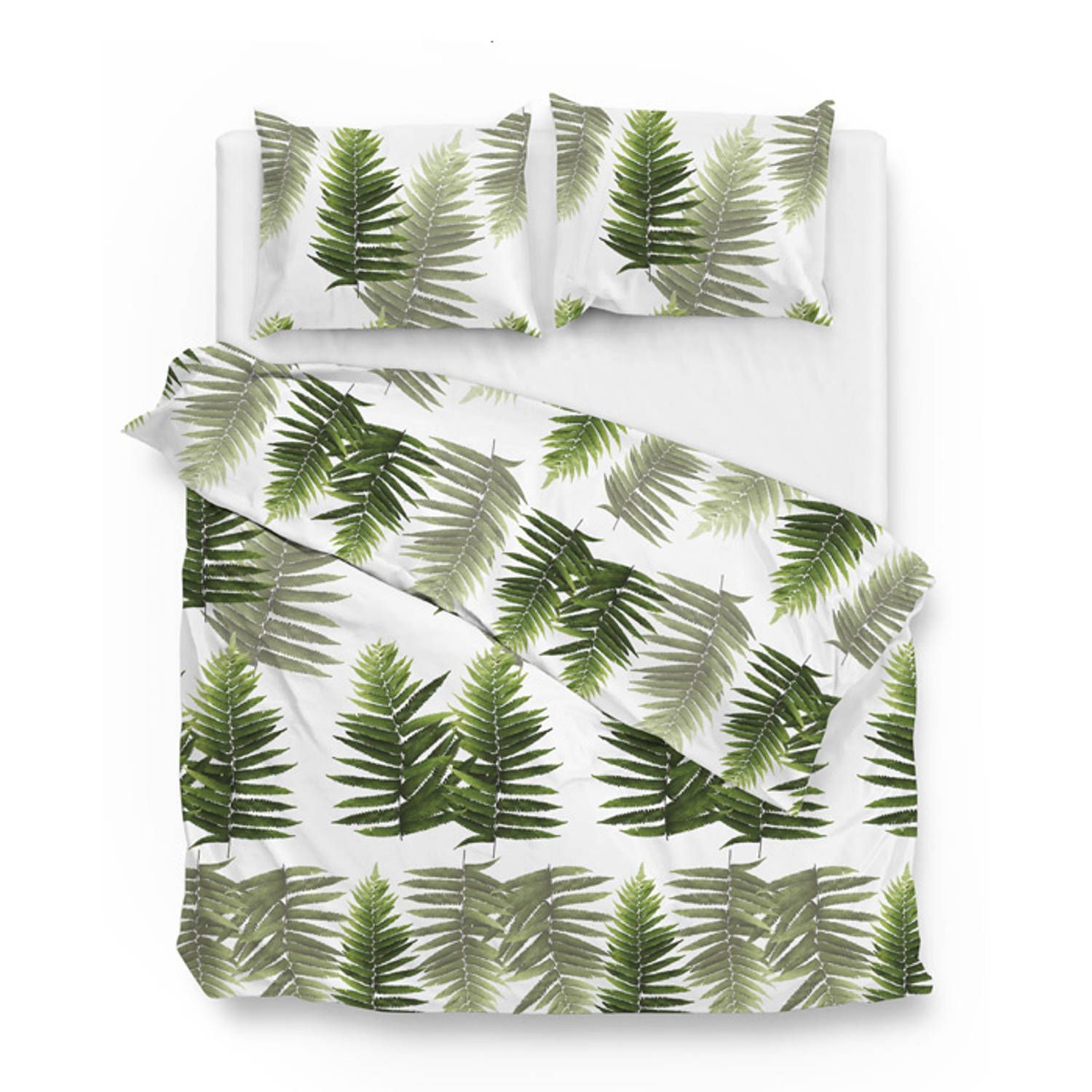 Zo!Home Donny Dekbedovertrek - Litsjumeaux - 240x200/220 cm - Green - 8718518312912
