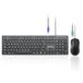 Perixx PERIDUO-117P PS/2 toetsenbord en muis, Italiaanse QWERTY-lay-out, optische muis met 3 toetsen, kabel 1,8 m, zwart