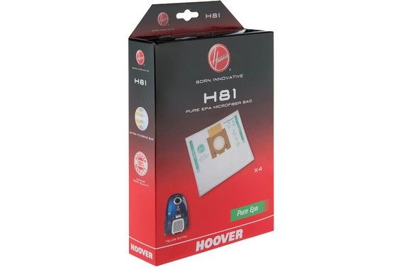 Hoover H81 Stofzuigerzak - 4 stuks - Microvezel - Wit