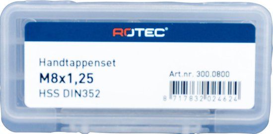 Rotec HSS Handtappenset metrisch M 8 x 1,25 - 3000800
