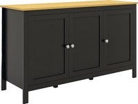 Homcom Dressoir - MDF - 120x40x70cm - Zwart