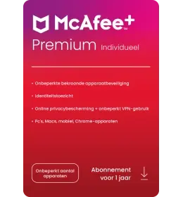 McAfee + Premium Individual | 1 Jaar | Onbeperkt aantal apparaten | Windows - Mac - iOS - Android - ChromeOS