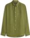 Tommy Hilfiger Heren Lange Mouwen Shirt Linnen XXL Olijfgroen