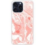iPhone 15 Pro Max Marbre Rose Bedrukt Siliconen Hoesje