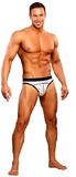 Male Power Lo Rise Panel Thong - White - 0845830058612