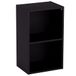 Vida Designs Oxford 2 Laag Kubus Boekenkast, Modern Space-Saving Opbergmeubel for Woonkamer, Slaapkamer or Kantoor, Vrijstaand Display Shelf, H54xW32xD24cm (Zwart)