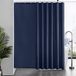 Bol Rideau de douche Anti-moisissure Polyester Tissu Imperméable Rideaux de douche Lavable Textile pour Baignoire ou Salle de bain 16 Crochets de rideau de douche Bleu marine 240x200cm.