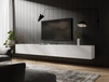 KINGSTON meuble TV-HiFi 2 portes battantes 245 cm blanc
