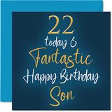 Fantastische 22e verjaardagskaarten voor zoon, 22 vandaag en fantastisch