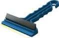 Prosperplast Grattoir à glace / grattoir de vitre de voiture - bleu - plastique - avec lame rigide - raclette en caoutchouc - 9 x 16 cm