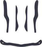 Polisport Buzaglo Padding set Vento maat S 52-54cm Zwart