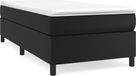 Boxspring Boxspring avec matelas similicuir noir 90x200 cm