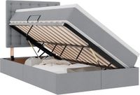 vidaXL Opbergbed met matras, lichtgrijs, 120 x 200 cm, stof