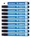 DONAU D-Signer B Whiteboard-marker, 10 stuks, zwart, ronde punt 2-4 mm, droogbestendig, tot 72 uur zonder dop, niet-giftige inkt