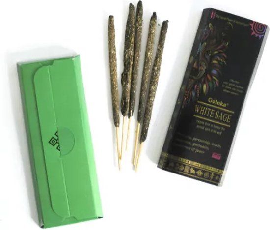 Goloka White Sage Incense Sticks - 3 Boxes - 90g - Natural Herbs & Resins