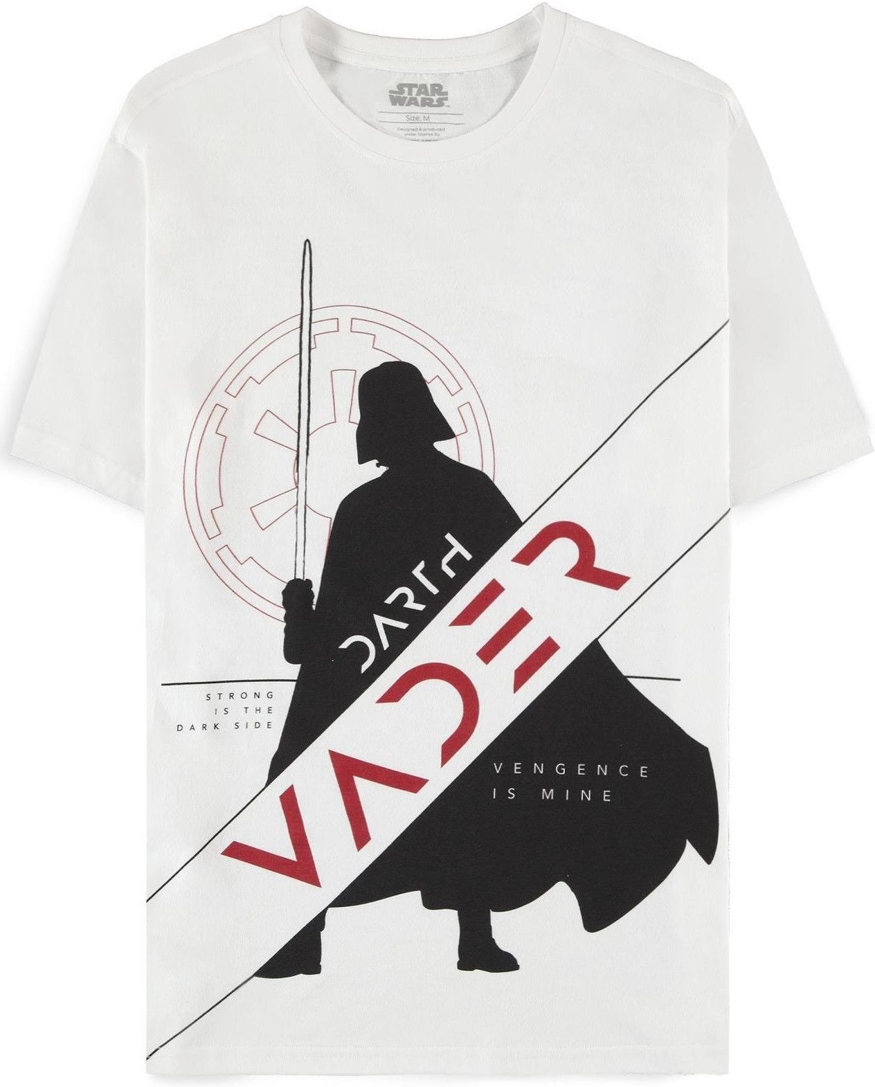 Difuzed Obi-Wan Kenobi - Darth Vader Men's Regular Fit Short Sleeved T-shirt - Wit