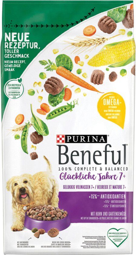 Beneful Gelukkig Volwassen 7+ Kip & Groente - Hondenvoer - 1.4 kg