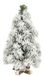 Kunstmatige mini-dennenboom, geijst en besneeuwd op houten voet, kleine kerstboom, tafeldecoratie, boom, kunstdennenboom, kleine witte kerstboom, kerstdecoratie, kunstdennenboom, advent