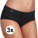 Sloggi Midislip 24/7 Microfibre Dames (3-pack) Zwart Maat 42