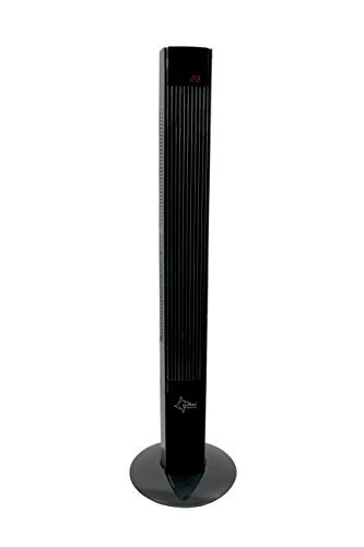 Suntec Wellness SUNTEC-torenventilator met afstandsbediening en timer | statiefventilator zwart | CoolBreeze 12000 - stil, 45 watt | statiefventilator met 3 standen | windmachine met ventilator | voor slaapkamer en kantoor