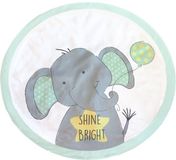 Babyspeelmat DREAMgro Dubbelzijdig Speelmat Rond - ø 90 cm - Zacht - Groene Olifant