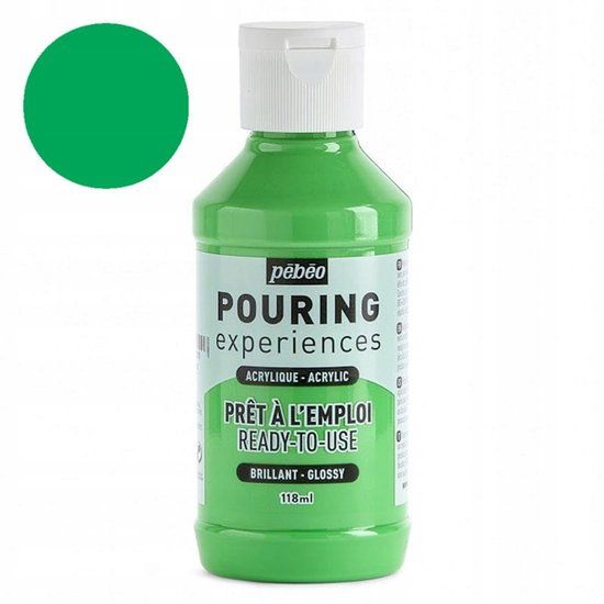 Pebeo Pouring Experiences Acrylverf 118ml - Felgroen