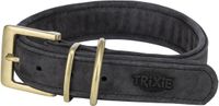 Trixie - Halsband Hond - Pure - Leer - Zwart - S-M - 31-37x3 CM