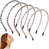 Stuk haarband voor dames, kleurrijke kristallen strass hoofdband, glitter haarband, strass haarband kristal haarclips dames haarband, antislip bangs haarstijl haarpin hoofdband voor dames