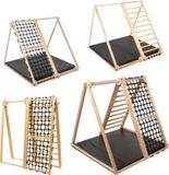 Monkey-Gym Zebra Houten indoor klimrek voor kinderen 101 cm opvouwbaar zebra zwart basic