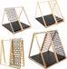 Monkey-Gym Zebra Houten indoor klimrek voor kinderen 101 cm opvouwbaar zebra zwart basic