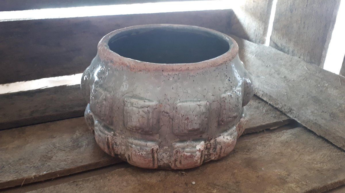 Mansion Atmosphere Ronde bloempot van cement - grijs - aardewerk - 2023