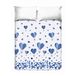 PENSIERI DELICATI Sprei voor tweepersoonsbed, 260 x 280 cm, 100% katoen, patroon heteluchtballon, 100% Made in Italy