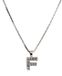 Orphelia Zilver Alphabet hanger met ketting 42 cm Zirconium
