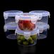 Merkloos Set van 6 Opbergdozen met Deksel, 300 ml, Ronde Luchtdichte Dozen voor Koelkast en Vriezer, Stapelbaar en Lekvrij