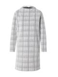 s.Oliver Gedessineerde sweatshirtjurk met col voor dames, ecru/zwart, maat 42