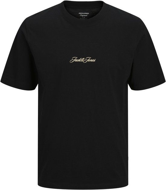 JACK & JONES PLUS SIZE JACK&JONES JORCASSIS AOP ELEMENT TEE SS CN PLS Jongens T-shirt Zwart Katoen 5XL