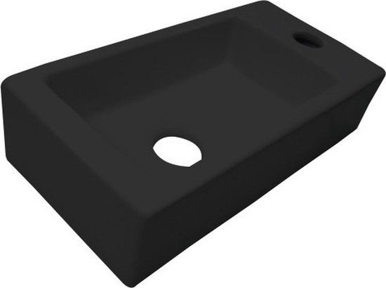 Best Design Farnetta Fontein - 37x18x9cm - Mat Zwart - Rechts