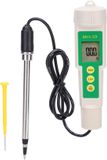 SkyBlue Testeur de sol portable EC-3185 Avec sondes de test - Kit de test de sol pour horticulture et agriculture