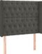 vidaXL Hoofdbord - 93x16x118/128 cm - Velours - Donkergrijs