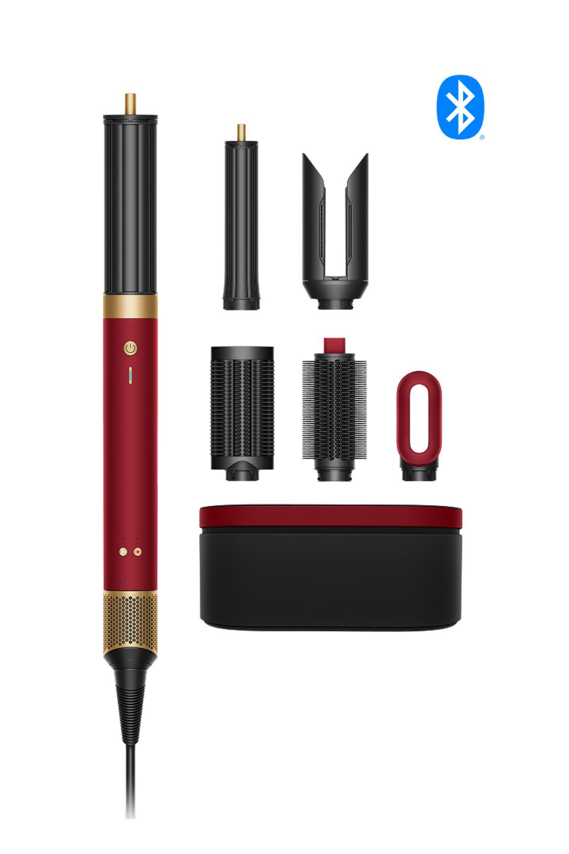 Dyson Airwrap Co-anda 2x Straight + Wavy - Red Velvet/Goud