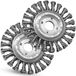 S&R Acier au carbone 125 x 22,2 mm set de brosses rondes tresse 2 pièces