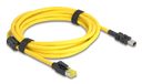 DeLOCK 81252 câble réseau Noir, Jaune 3 m Cat6 Rond