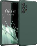 kwmobile telefoonhoesje geschikt voor Samsung Galaxy A52 / A52 5G / A52s 5G - Hoesje met siliconen coating - Smartphone case in blauwgroen