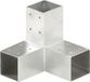 vidaXL Paalverbinding Y-vorm 71x71 mm gegalvaniseerd metaal