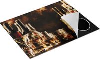 Chefcare Inductie Beschermer Glazen met Sterke Drank - Flessen - 77x59 cm - Multicolor