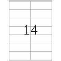 HERMA Premium - Papier - mat - permanent zelf-klevend - wit - 105 x 42 mm 1400 etiket(ten) (100 vel(len) x 14 gelamineerde etiketten